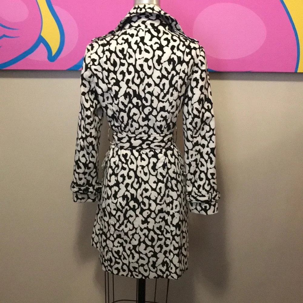 Alberto Makalai Zebra Animal Print Trench coat_7